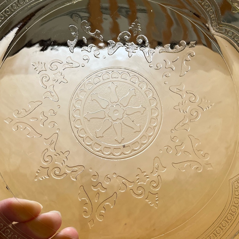 Vintage Federal Glass Patrician Spoke Depression Glass 11” Dinner Plate - Picture 13 of 13